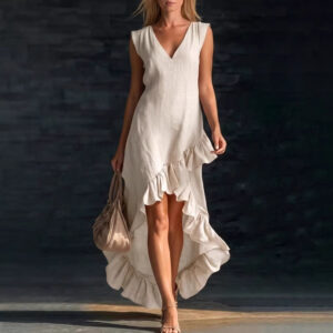 New Cotton-linen Long Dress For Women Garments Apparel / Clothing