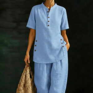 New Casual Shirt And Wide-leg Pants Two-piece Set Garments Apparel / Clothing