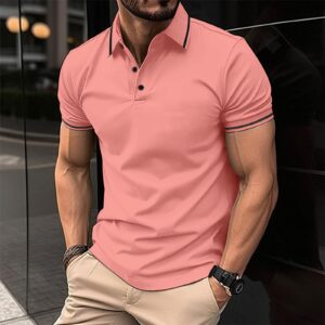 Collections Men's Lapel Short Sleeve Polo Shirt Summer Sports Casual Tops Men's Attire Apparel / Clothing