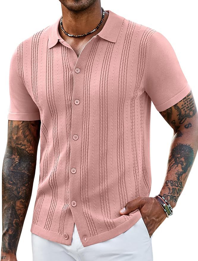 59be7a66-7805-4b35-8a2f-b22bbeefcc50.jpg Fashionable Striped Hollow-Out Knitted Sweater For Men's Attire Apparel / Clothing - Image 6