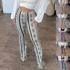 High Elastic Tight Pants Slim Sexy Print Trousers Womens Clothing Beachwear & Casual Wear Collection