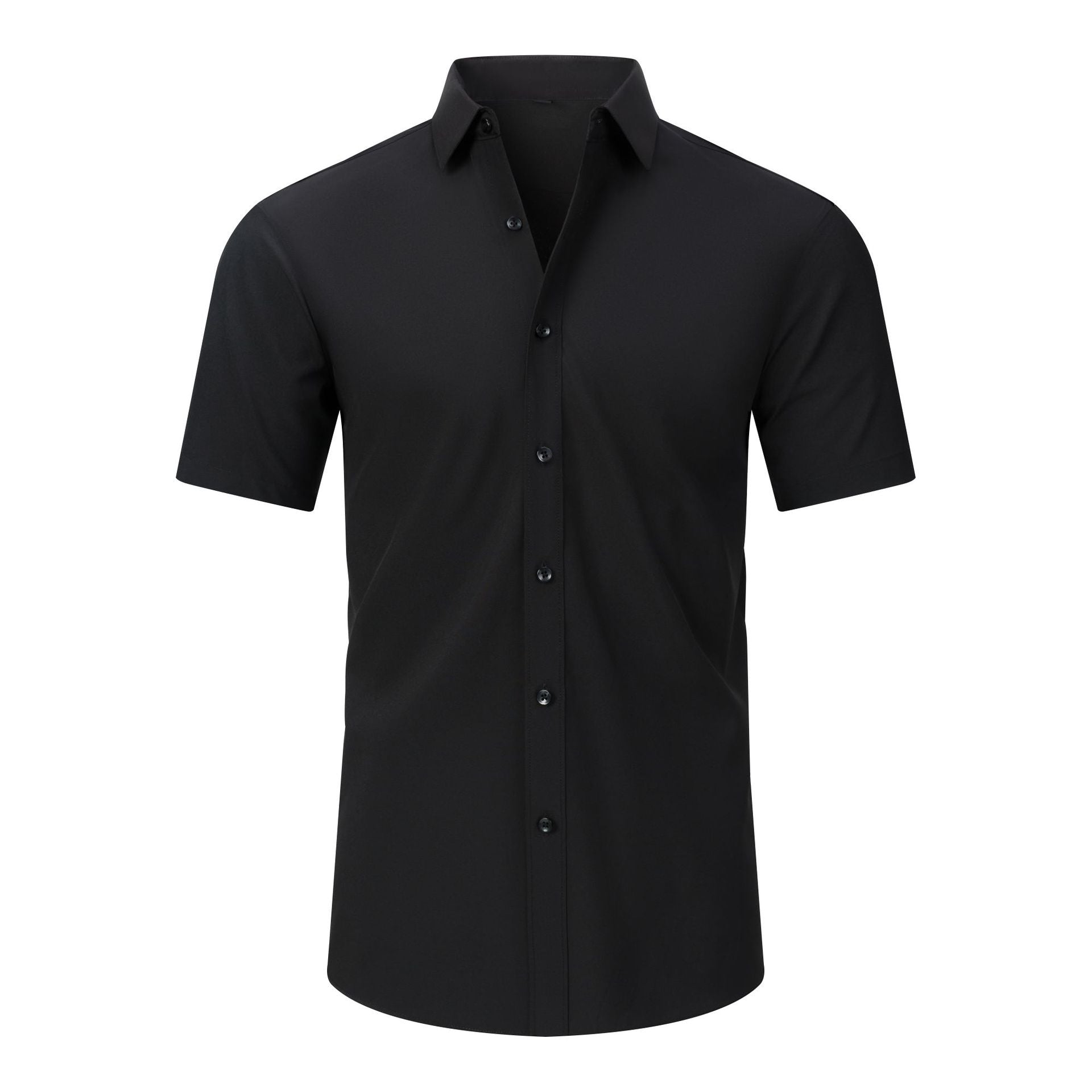 5cf2e699-6aa2-4290-9645-1b59d11b9a8c.jpg Mens Short-sleeve Stretchy Plus-size Lightweight Shirt Men's Attire Apparel / Clothing - Image 11