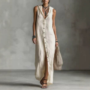 Sleeveless Long Dress Women's One-piece Dress Garments Apparel / Clothing