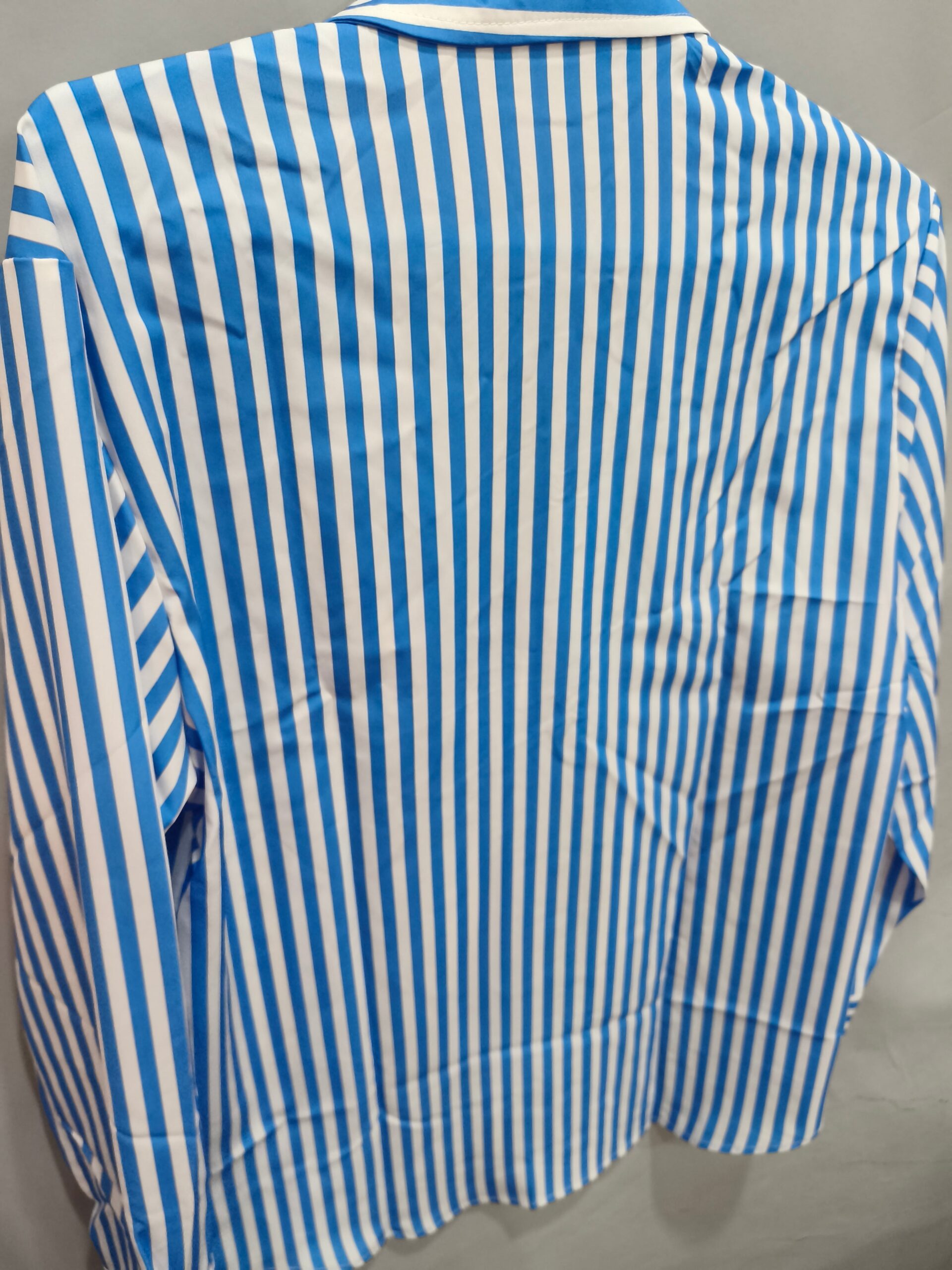 72156f3b-8f6a-4e95-960d-5eba63531f7d.jpg Ins Stripe Printed Long Sleeve Shirt Men Fashion Casual Lapel Button Top Clothing Men's Attire Apparel / Clothing - Image 8