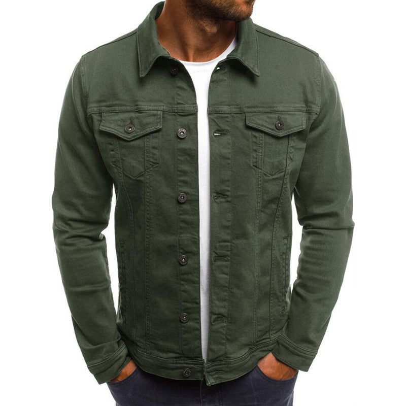 849281501310.jpg Casual Men Jacket Denim Button Shirt Men's Attire Apparel / Clothing - Image 10