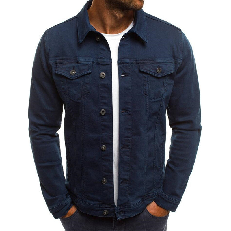 872628675315.jpg Casual Men Jacket Denim Button Shirt Men's Attire Apparel / Clothing - Image 3