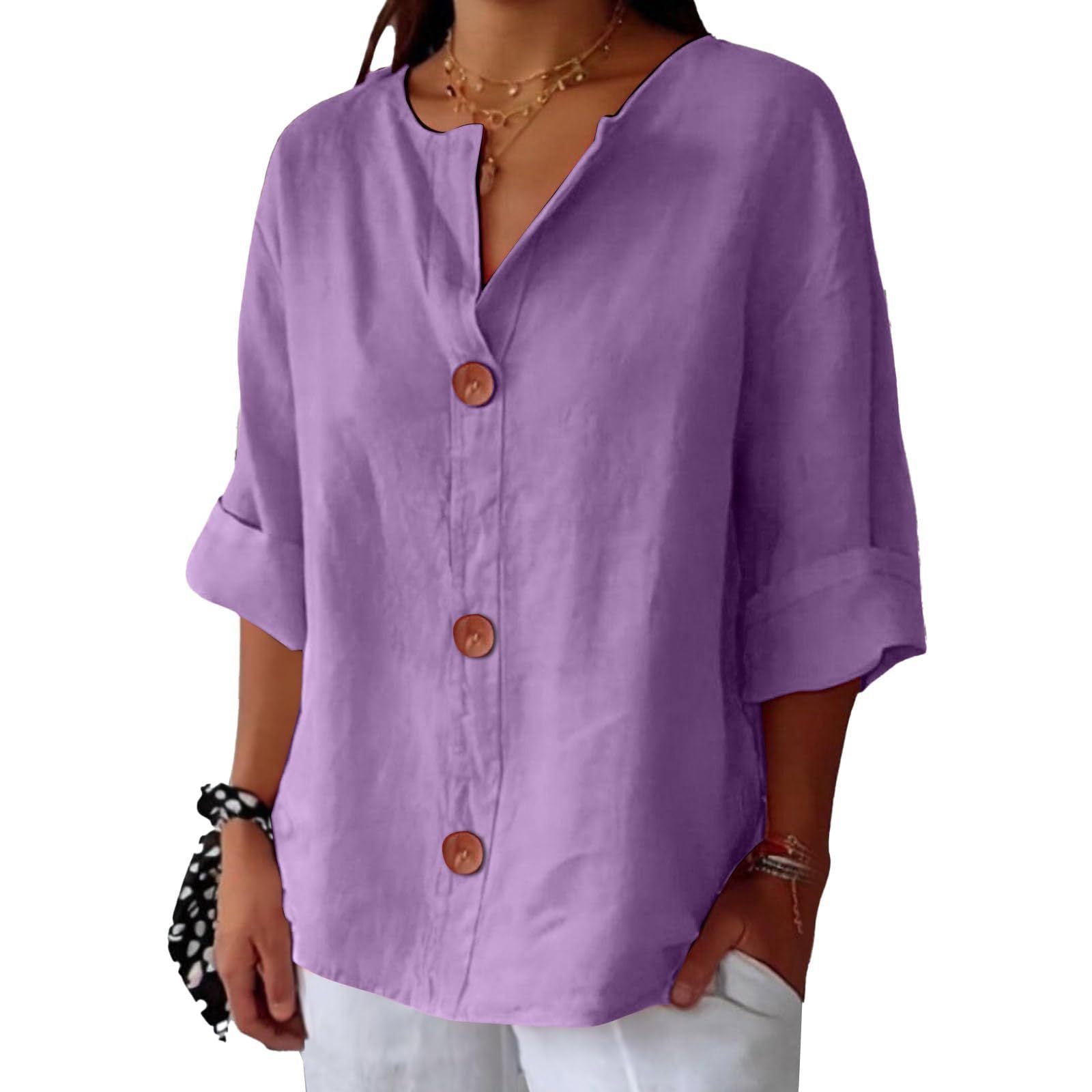 91d0bddb-8431-4009-a13b-8f36649d5938.jpg V-neck Pullover Shirt Fashion Casual Long-sleeved Top Women's Clothing Beachwear & Casual Wear Collection Womens Clothing - Image 17