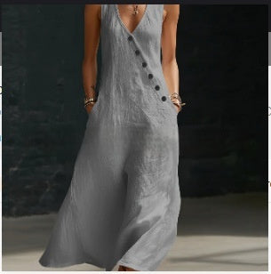 b7d1925d-b6fe-4341-afb2-edaf21dd8dc4_fine.jpg Womens Solid-Color Buttoned Tank Dress Garments Apparel / Clothing - Image 8