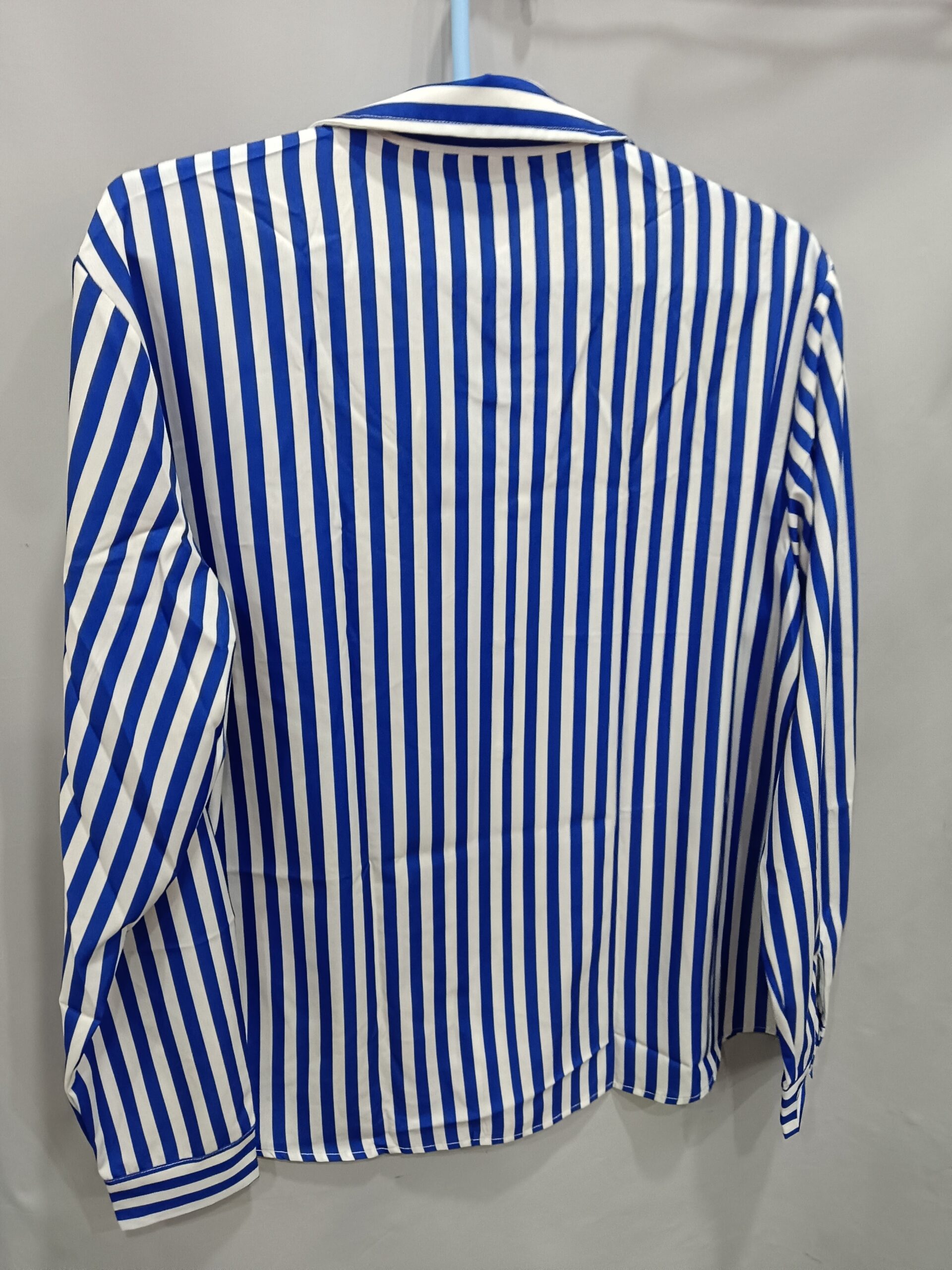 c05f2ba2-3de2-4dcd-89f9-0be13ecb3f4f.jpg Ins Stripe Printed Long Sleeve Shirt Men Fashion Casual Lapel Button Top Clothing Men's Attire Apparel / Clothing - Image 6