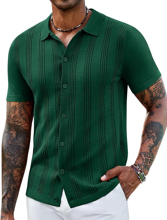 c4b69dc0-c2ad-4ebe-9c9f-3ccc4d139ba1.jpg Fashionable Striped Hollow-Out Knitted Sweater For Men's Attire Apparel / Clothing - Image 13
